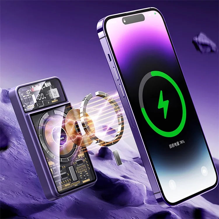 RPP-580 CABLED MAGNETIC WIRELESS POWER BANK 10000MAH 20W